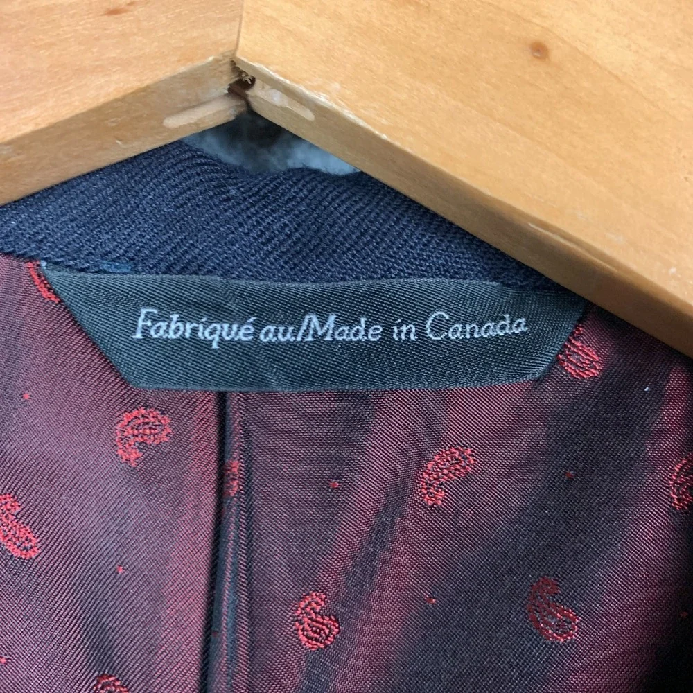 Samuelsohn Cashmere‎ SB Gable Blazer Men's 46R Navy Two Button Canada Tailored